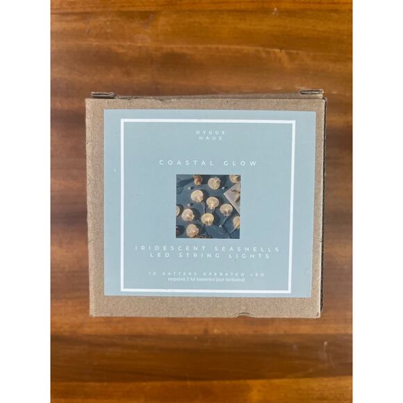 Hygge Haus Coastal Glow Iridescent Seashells LED String Lights New in Box - Picture 1 of 4